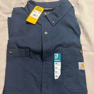 Carhartt Rugged Flex relaxed fit midweight canvas long sleeve shirt size 3xl